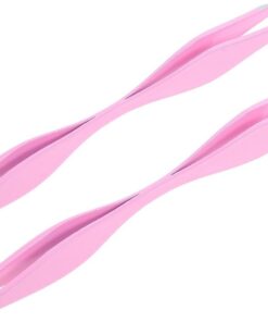 SHINEOFI Pinzas de Doble Cabeza en Acero Inoxidable para Depilación y Trabajo de Precisión, Pack de 2 Unidades Color Rosa, Ideales para Uso Doméstico Viaje