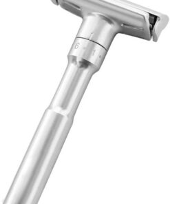 Maquinilla de Afeitar Manual Aleación de Zinc para Hombre de Doble Filo Diseño Ajustable 1 a 6 Fácil de Transportar, Adecuado para Uso en Casa y Viaje