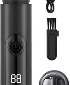 Cortapelos nasal | Eliminador de pelo eléctrico con pantalla digital | Recortador inalámbrico para nariz y orejas – Para el cuidado y el acabado hombre mujer casa viajes al aire libre vacaciones