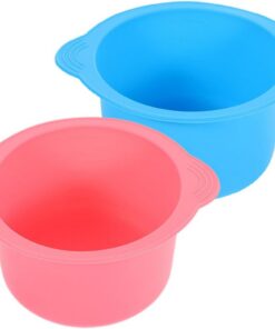 ULTECHNOVO Olla de Cera de Silicona para Depilación 2 Piezas, Capacidad 400ml, Reutilizable y Resistente, Adecuado para Terapias de Depilación y Retirada de Cera