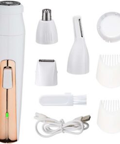 Maquinilla de afeitar eléctrica para mujer, afeitadora facial, removedor de vello facial, recortadora eléctrica de bikini para piernas, maquinilla de afeitar de viaje para cejas, orejas, nariz