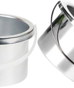 Bandeja de Metal para Calentar Cera 500cc 600cc Aluminio | 2 Piezas, Plata, Diseño Simple Asa, para Máquina de Fusión de Cera en Casa o Salón