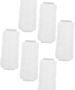 Healeved 6 de Hilo de Depilación Facial para Depilación Precisa y Movimientos Controlados de Algodón Blanco Adecuado para para Depilar Cejas y Zonas Delicadas