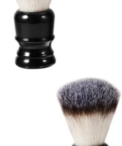 2piezas Brocha De Afeitar Mango De Resina y Cerdas De Nylon Herramienta De Belleza Portátil Para Hombres Barba Para Uso Diario
