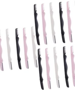 Healeved 18piezas Recortadores De Cejas Portátiles Doble Cara y Plegables Kit De Depilación Facial Para Mujeres Para Uso Casa Aire