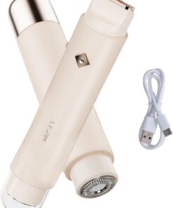Afeitadora para mujer, recortadora de bikini eléctrica 2 en 1 con cuchillas de cerámica, afeitadora corporal húmeda y seca, sin dolor, impermeable, inalámbrica y recargable para mujer, bikini, axilas