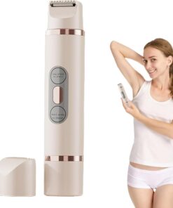 Máquinas De Afeitar Eléctricas Para Mujer Recortadora Corporal Impermeable | Doble Cabezal Para Vello Corporal, Recortadora Portátil Para Axilas, Piernas Y Rostro Cabeza Doble Para Zona Bikini
