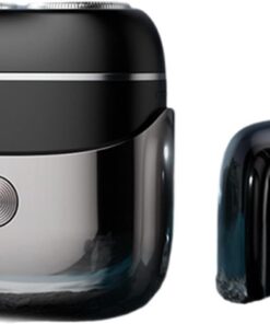 Eficiente afeitadora eléctrica de doble cabeza para hombre para aseo rápido, carga USB, recortadora de barba, afeitadora de viaje