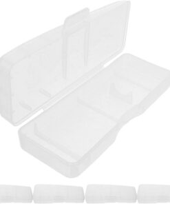 OUNONA Estuche de viaje para maquinilla de afeitar manual (5 unidades), estuche de almacenamiento de plástico duro transparente, protector para maquinilla de afeitar de seguridad para hombre, pequeña