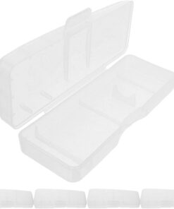 Ciieeo Estuche de Viaje Organización Limpia 5 Piezas Plástico Rígido Transparente, 14,5x5x3cm Ligero para Maquinillas de Afeitar Manuales para Afeitadora Manual y Shaver
