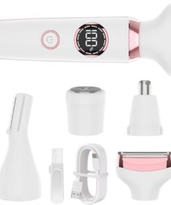 Maquinilla de Afeitar Eléctrica Herramienta de Recorte de Carga Rápida | Maquinilla Eléctrica para Mujeres para el Rostro, Cuerpo, Piernas y Zona Bikini Femenina