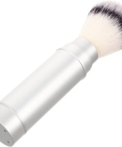 GANAZONO Brocha de Afeitar para Hombres Cepillo para Barba Portátil Tamaño Viaje Metal Ligera Uso Facial Cuidado Personal