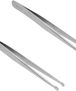 Ciieeo Pinzas 2piezas de Acero Inoxidable de Precisión Antiestáticas Diseño Ergonómico y Agarre Firme para Uso en Depilación y Coleccionistas