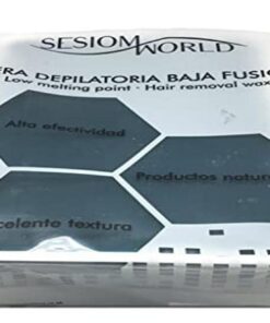Sesiomworld Cera Depilatoria de Baja Fusión con Extracto de Azuleno Bandeja 1 Kilo 1 Unidad 1000 g