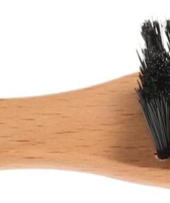 Healeved Cepillo para Vello Facial para Hombres Cerdas Naturales y Mango Ergonómico de Madera Caqui, Portátil y Adecuado para Peinar y Cuidar el Vello Facial
