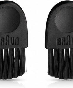 Braun Cepillo de limpieza, negro (parte 67030939) - Herramienta de limpieza eléctrica para afeitadora y recortadora - Paquete de 2