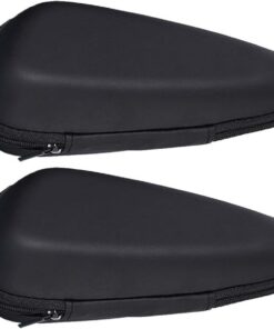 2 piezas Estuche de Viaje para Afeitadora Caja de Almacenamiento de Bolsa Portátil de Eva para Rasuradora Protección Antichoque Color Negro