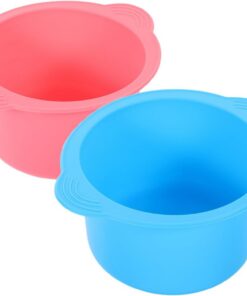 OUNONA Cuenco De Silicona Para Depilación, Recipiente Para Cera Reutilizable De 400 Ml, 2 Unidades, Resistente Al Calor, Fácil Desmoldeo, Para Mezcla y Aplicación De Cera, Para Tratamient