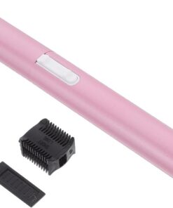 Afeitadora Eléctrica de Cejas Rosa Acero Inoxidable y Abs | Recortador Eléctrico para Damas, Diseño Ergonómico y Ligero, Portátil, sin Batería