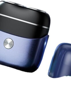 Afeitadora eléctrica para hombre para cara y patillas, recortadora de barba de doble cabeza con mango antideslizante eficiente