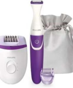 Philips Satinelle Essential - Depiladora compacta con cable, incluye recortadora de bikini, Brp505/00, 1 unidad