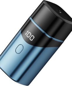 Máquina de afeitar eléctrica recargable para hombre pequeño, textura ABS, adecuada para viajes fáciles y afeitados rápidos