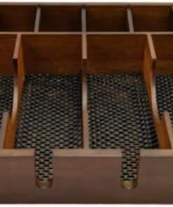 STOBAZA Soporte Diseño de Rejilla Racional y Gran Capacidad de Madera Maciza para Tijeras y Afeitadoras Eléctricas para Salón de Peluquería