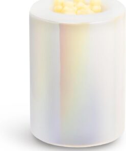 Happy Wax - Calentador de cera Mod (con temporizador de apagado automático) en color rosa iridiscente - Fundidor de cera de cerámica eléctrico y decorativo perfecto para derretir cera perfumada