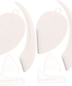 GANAZONO Maquinillas de Afeitar para Cejas Set de 4 y Afeitadora Facial Portátil, Seguras y Prácticas Material Abs y Cromo, Ligero y Fácil de Usar para Mujeres