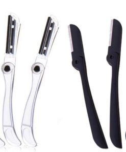 Maquinilla de Afeitar para Cejas Plegable y Portátil 6 Piezas | Plástico, para Mujeres, Segura la Epidermis, Estilo Profesional, Adecuado para Viaje y Neceser de Maquillaje Color Aleatorio