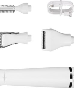 Maquinilla de afeitar eléctrica, 4 en 1, recortadora de bikinis, afeitadora corporal recargable, herramienta de eliminación de vello húmedo/seco para cortar el vello de la zona púbica de las piernas
