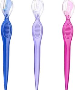 Afeitadoras de Cejas Portátiles 3 Piezas de Acero Inoxidable y Fácil Limpieza Mango Antideslizante para Mujer Adecuado para Bolsa de Maquillaje y Viaje
