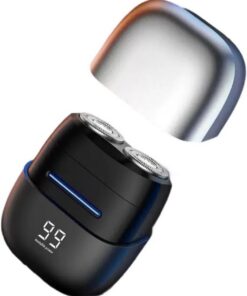 Maquinilla de afeitar para hombre con pantalla LCD y función rápida IPX7 de uso húmedo compacta rotatoria con inteligente y lavable