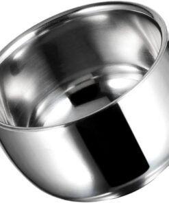 MAGICLULU Cuenco Experiencia Cómoda y Duradera de Acero Inoxidable para Hombres de Afeitar Práctico y Portátil, Adecuado para Espuma de Afeitar en Casa o Viaje