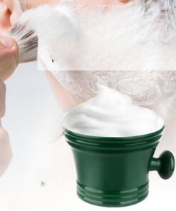 Cuenco de plástico ligero para barberías, cuenco de espuma de afeitado duradero diseñado para hacer espuma de afeitar rica en espuma, ideal para barberos profesionales y uso doméstico