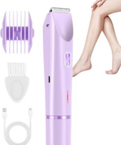 Afeitadora eléctrica para mujeres – Depiladora de doble cabeza para la | eliminación de – Depiladora bikini 400 mAh | Para la zona púbica, cuerpo, piernas, axilas, belleza íntima, viaje y cuidado