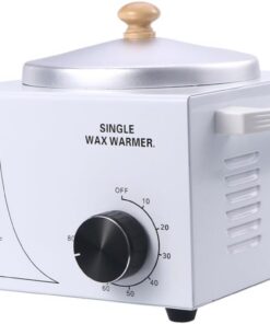 Happyyami Máquina de Cera Profesional para Depilación Control de Temperatura Ajustable y Olla de Aluminio Extraíble de 500ml, Calentador Metálico Blanco Resistente Tapa Estilo Aleatorio