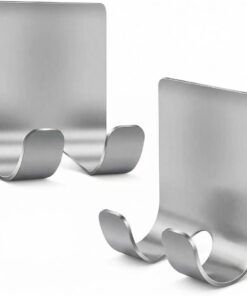 Paquete de 2 soportes de maquinilla de afeitar resistentes para pared de ducha, ganchos adhesivos para baño y cocina, colgador manual impermeable para afeitadora y gancho de toalla, ganchos de