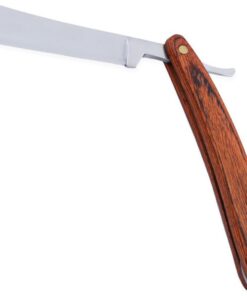 Healeved Maquinilla de Afeitar para Afeitado Fácil y Portátil Mango de Madera Clásica de Acero Adecuado para Uso en Casa y Barberías Profesionales