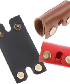 Hemobllo Funda Para Cabezal De Afeitadora De Cuero Compuesto 3 Piezas Pequeño Protección Antirayaduras Accesorios Para Afeitadora Manual Hombres Uso Diario Colores Rojo Negro Marrón