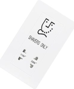 VALICLUD Enchufe Eléctrico para Afeitadora con Protección de Seguridad Instalación para Hotel y Baño Compatible con Maquinilla de Afeitar Resistencia Alta Temperatura Diseño