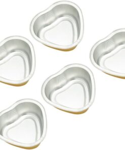 STOBAZA 5 Cuencos Metálicos Dorados Aplicación Precisa y Económica Forma de Corazón para Depilación Ideales para Eliminar Vello Corporal