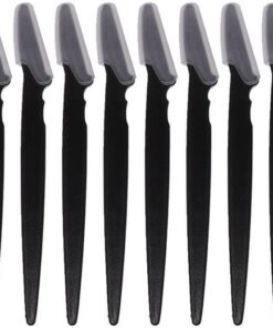 Paquete de 8 maquinillas de afeitar para cejas, maquinillas de afeitar faciales para mujeres y hombres, herramientas de dermaplaning con cubierta protectora de seguridad, recortadora de cejas de