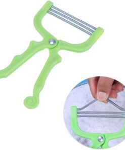 ULTECHNOVO Depiladora Facial Manual de Vello Resorte Verde 1 Unidad para Eliminación Precisa de Vello No Deseado en Rostro y Barbilla Uso Húmedo y Seco