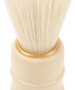 Brocha de Afeitar Profesional de Plástico Beige para Hombres | Uso Doméstico Peluquería, Fácil de Manejar, Cepillo para Espuma y Vello Facial