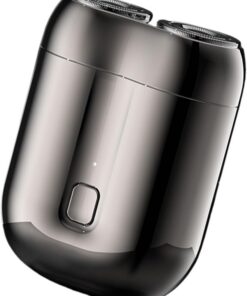 Afeitadora eléctrica de doble cabeza, mejorada, afeitadora de bolsillo, afeitadora USB para hombre, lavable, recargable, eléctrica
