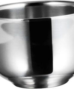 STOBAZA Cuenco de Afeitar Tazón para Espuma para Hombres de Acero Inoxidable Diseño Elegante y Experiencia de Afeitado Cómoda en Casa o Viaje