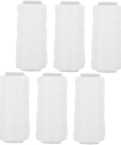 Hemobllo 6 Rollos Hilo de Algodón para Depilación Facial, Hilos para Depilar el Vello Facial y Cejas, Movimiento Controlado