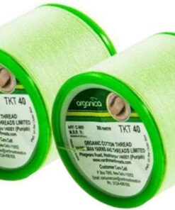 Lote de 2 bobinas de hilo de algodón orgánico de la India para depilación de cejas, 300 m cada bobina