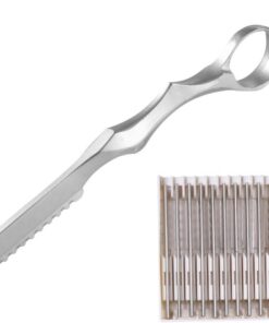 Toyvian Kit de Corte de Pelo Portátil y Fácil de Llevar para Hombres con 10 Cuchillas de Acero Inoxidable para Afeitado y Corte Profesional en Casa